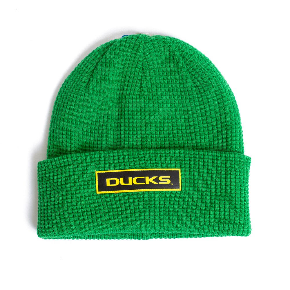Ducks, Columbia, Green, Beanie, Acrylic, Accessories, Unisex, Gridiron, Acrylic, Football, 720292